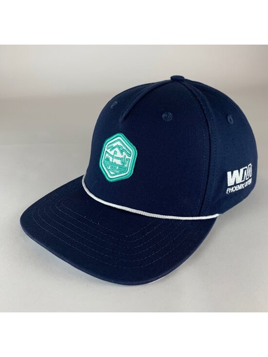 Waste Management Phoenix Open Navy Blue Ahead Rope Snapback Golf Hat